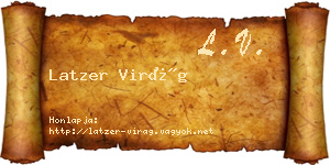 Latzer Virág névjegykártya